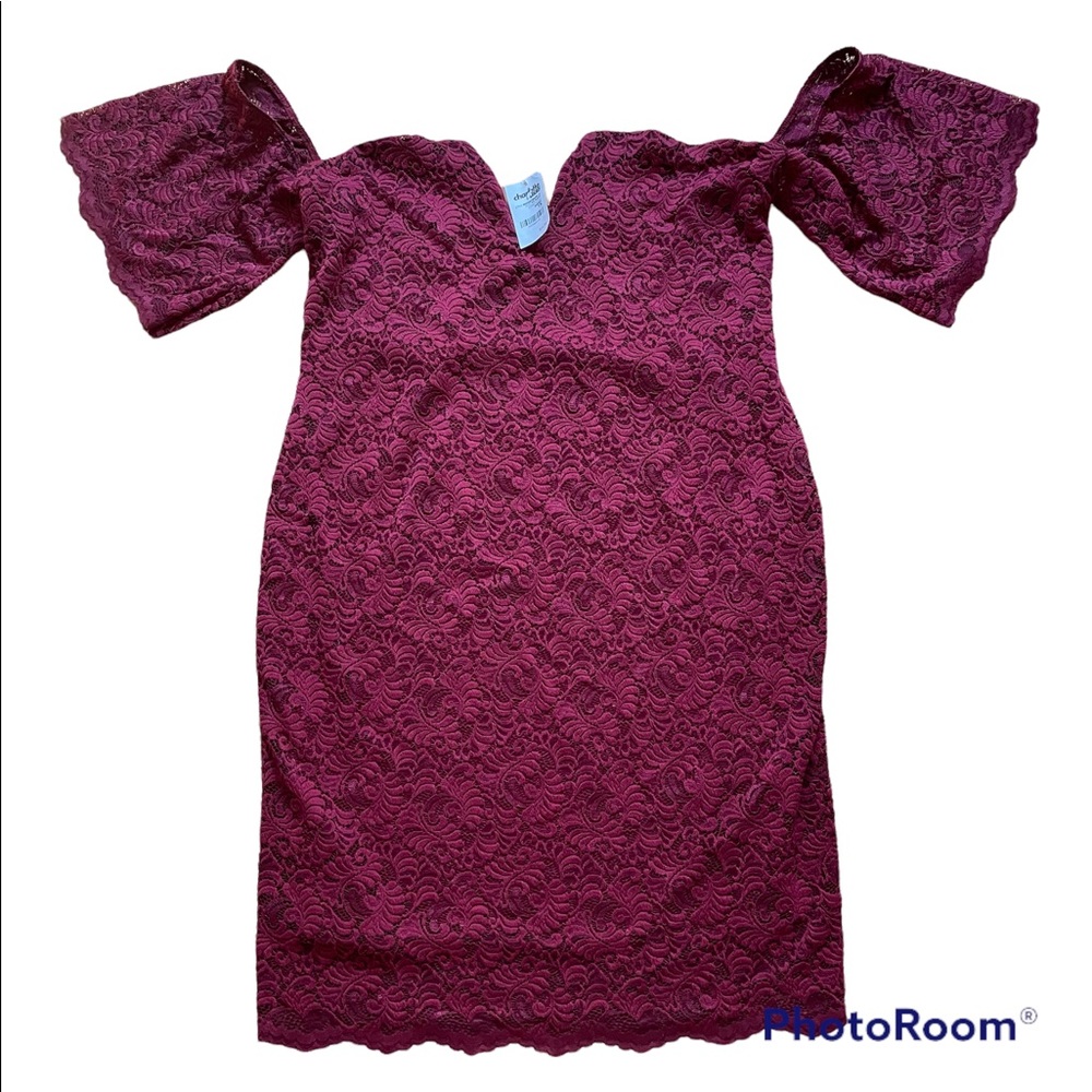 Charlotte Russe Off The Shoulder Lace Dress